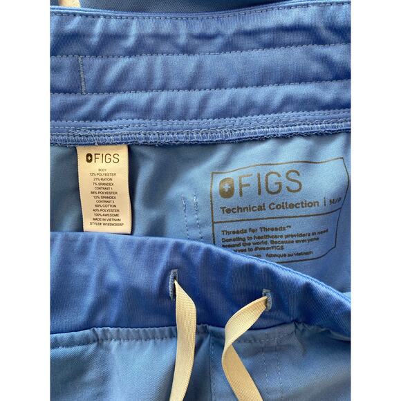 Figs Technical Collection Zamora Jogger Scrub Pants Womens Sz Medium P Ceil Blue - Picture 4 of 4